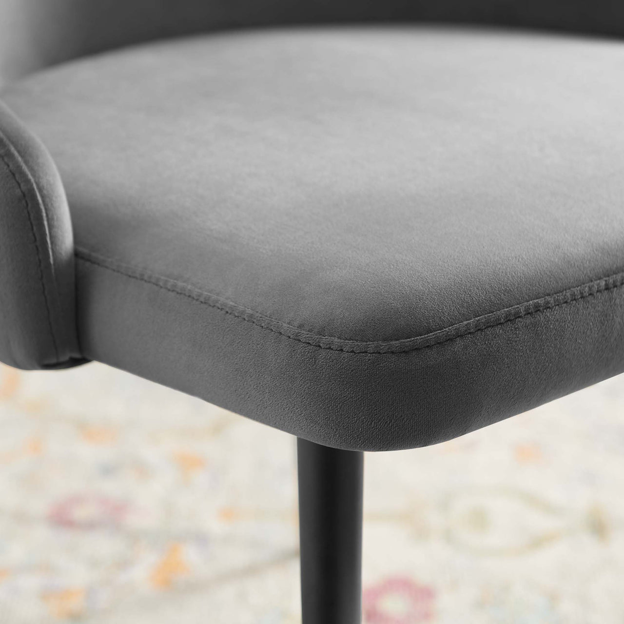 Avira Velvet Dining Chair, Gray
