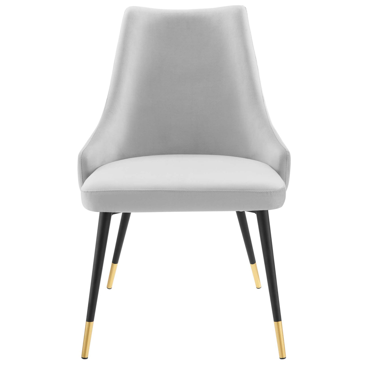 Avira Velvet Dining Chair, Light Gray