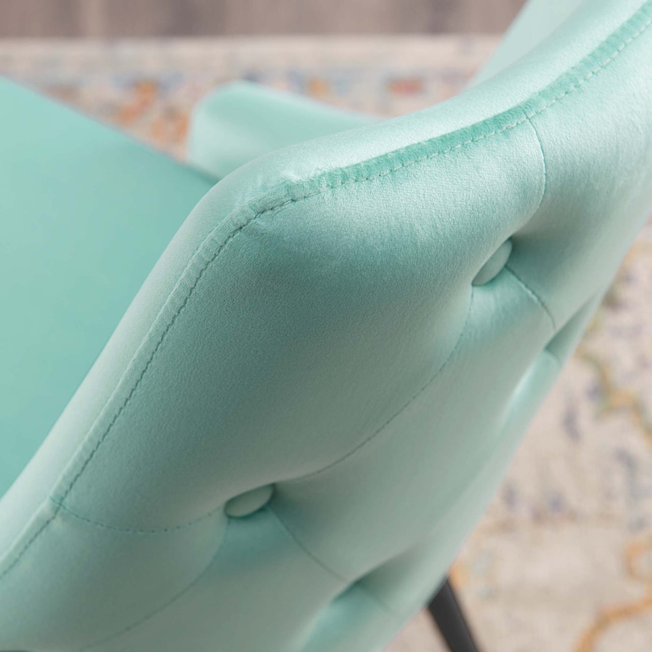 Avira Velvet Dining Chair, Mint