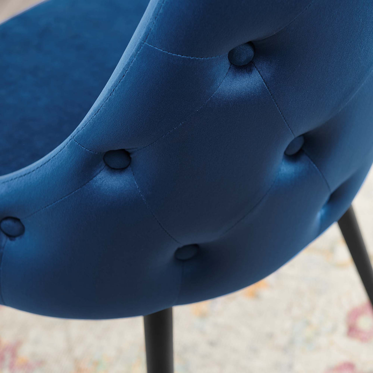 Avira Velvet Dining Chair, Navy
