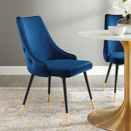 Avira Velvet Dining Chair, Navy