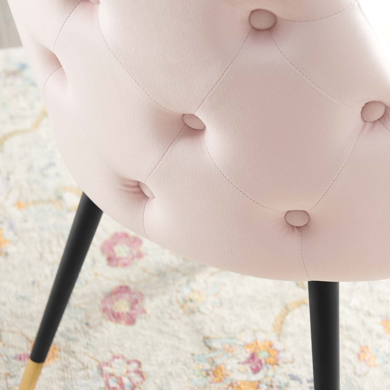 Avira Velvet Dining Chair, Pink