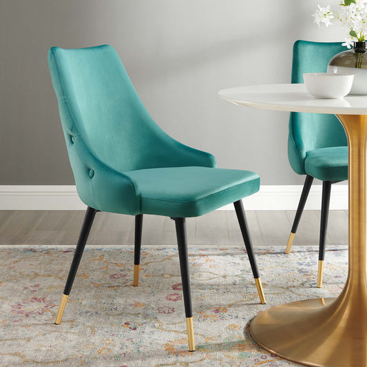 Avira Velvet Dining Chair, Teal