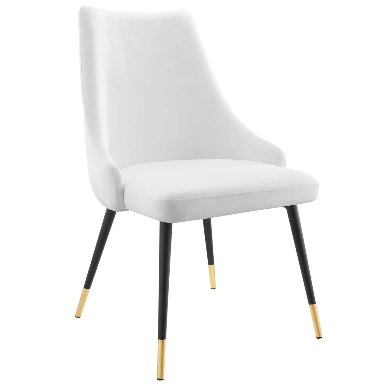 Avira Velvet Dining Chair, White