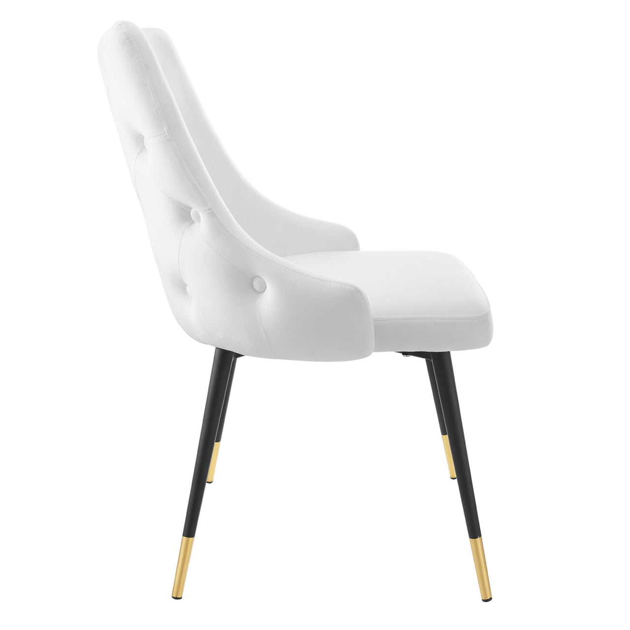 Avira Velvet Dining Chair, White