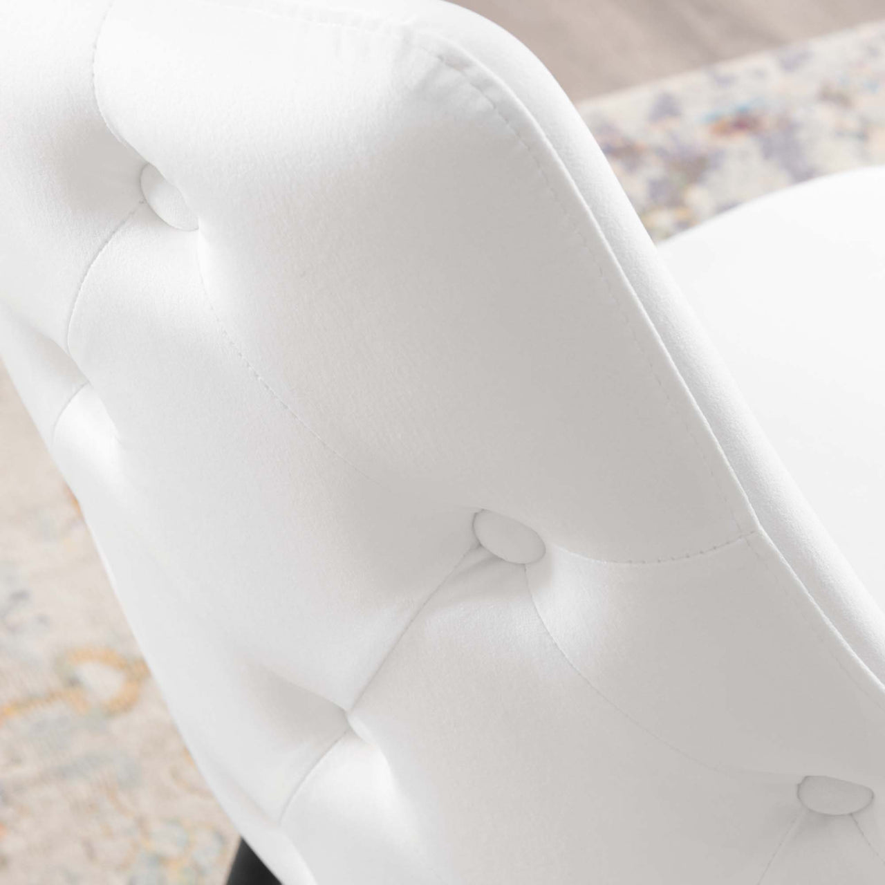 Avira Velvet Dining Chair, White
