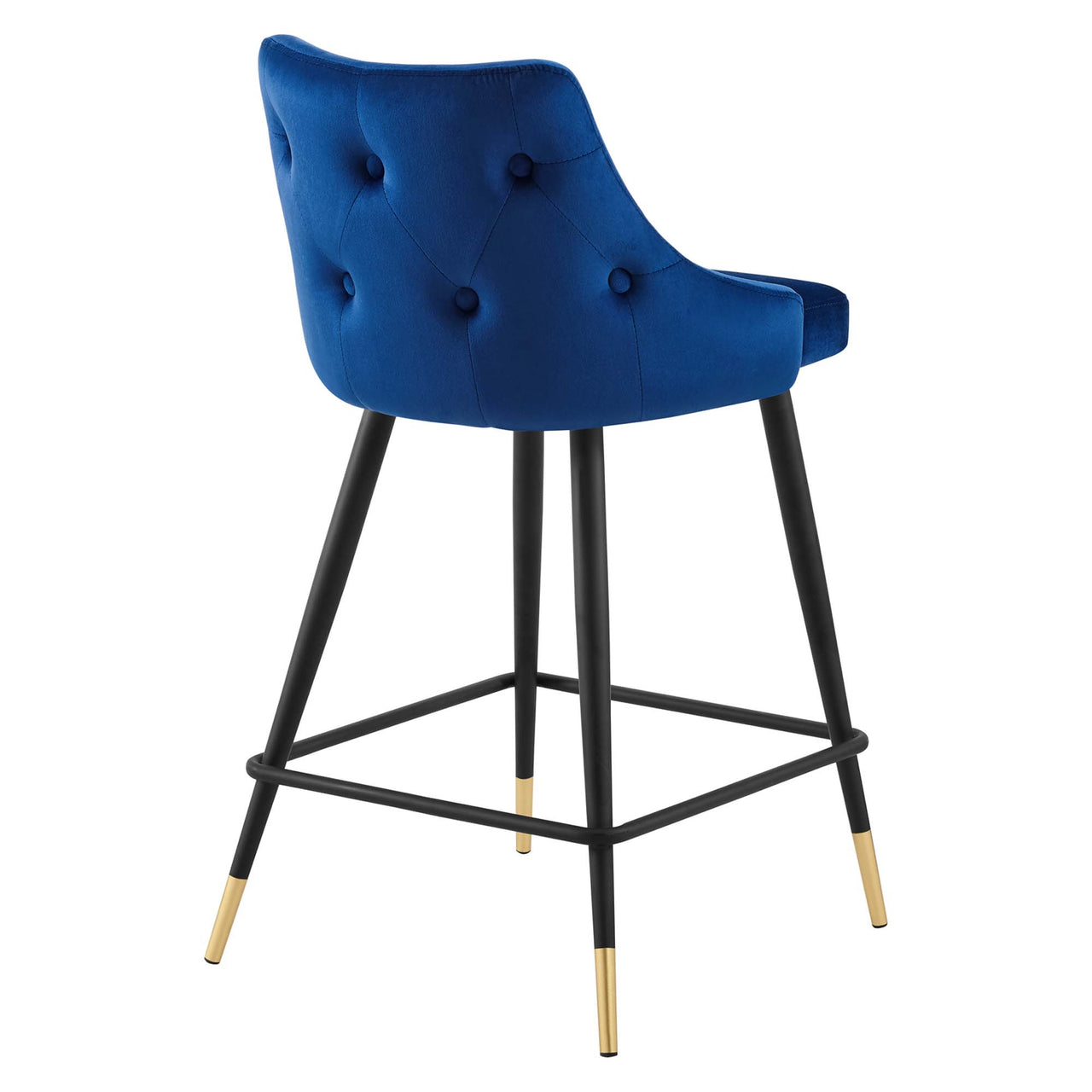 Avira Velvet Counter Stool, Navy