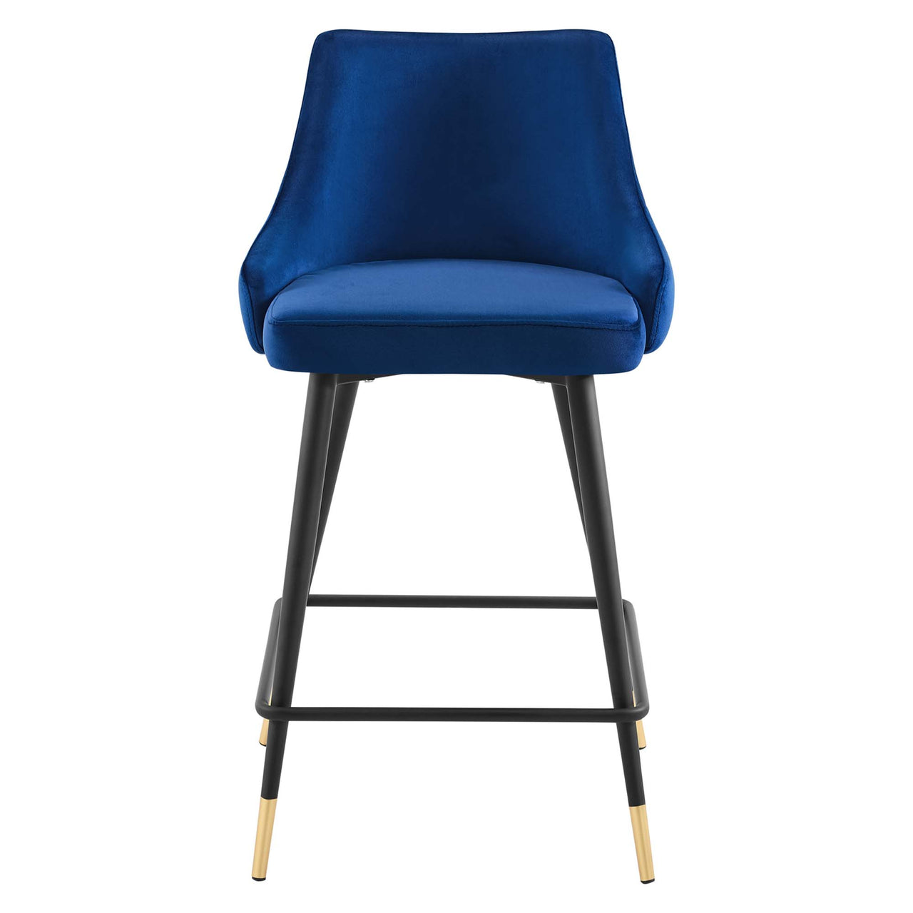 Avira Velvet Counter Stool, Navy