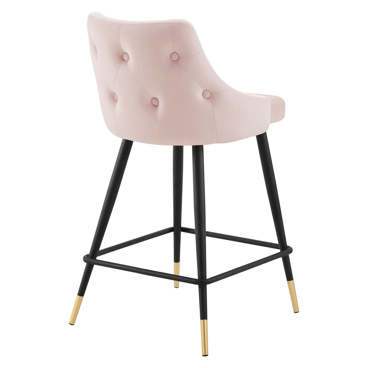 Avira Velvet Counter Stool, Pink