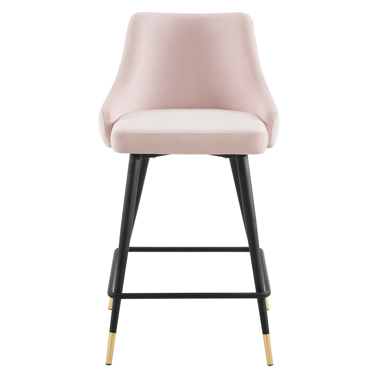 Avira Velvet Counter Stool, Pink