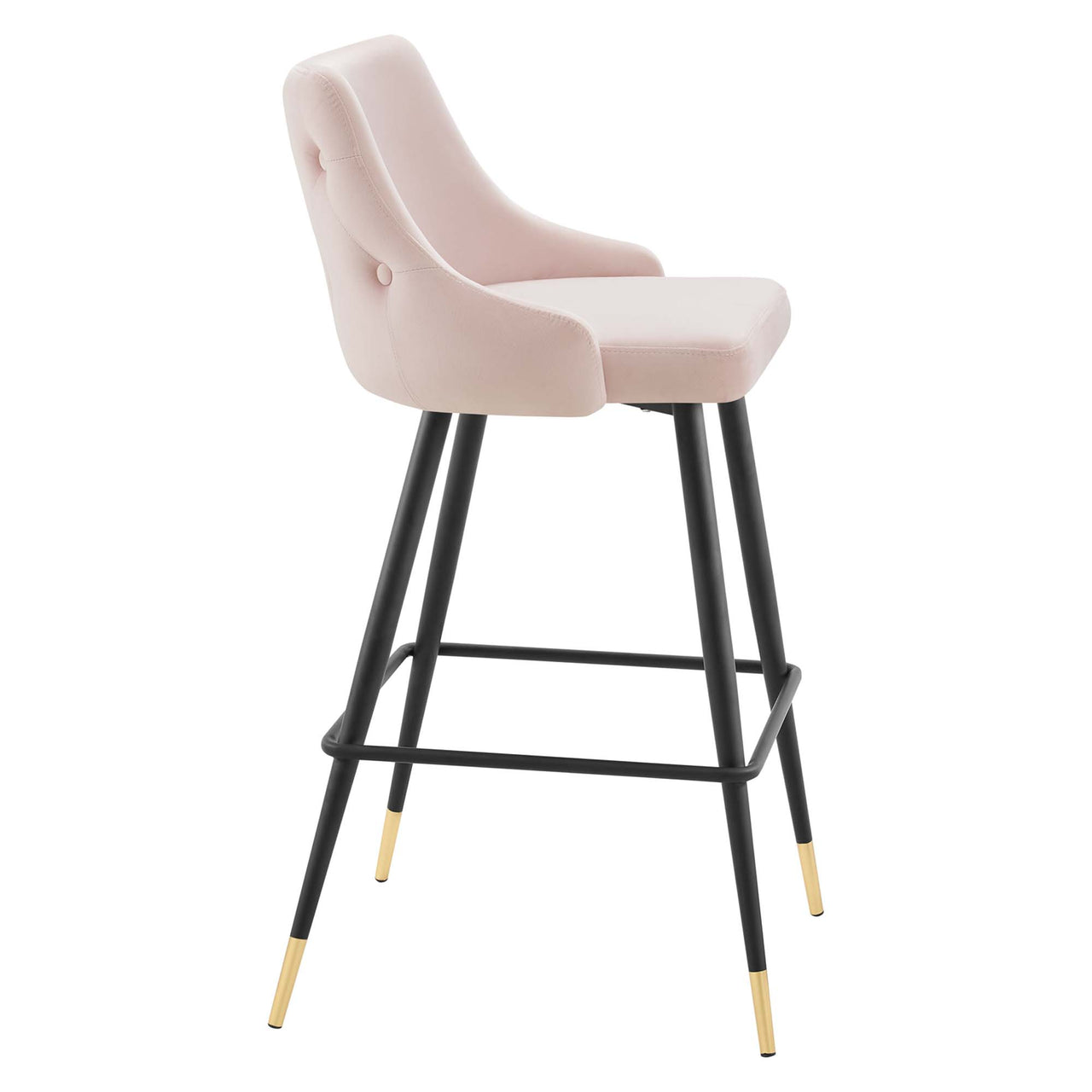 Avira Velvet Bar Stool, Pink