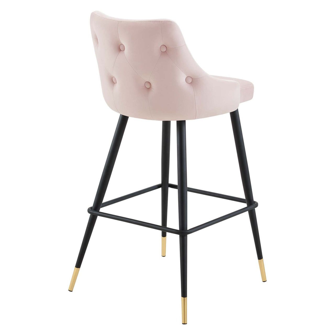 Avira Velvet Bar Stool, Pink