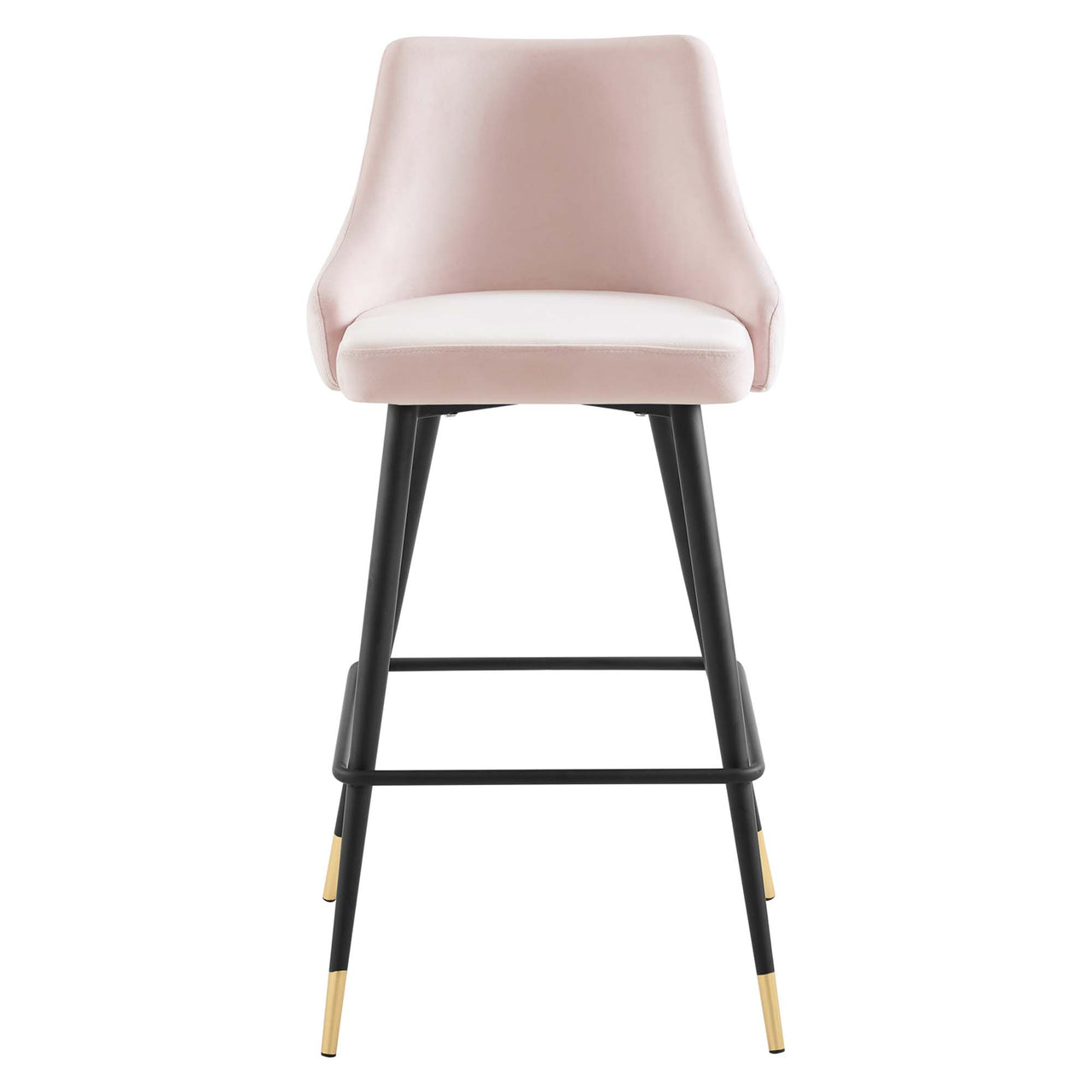 Avira Velvet Bar Stool, Pink