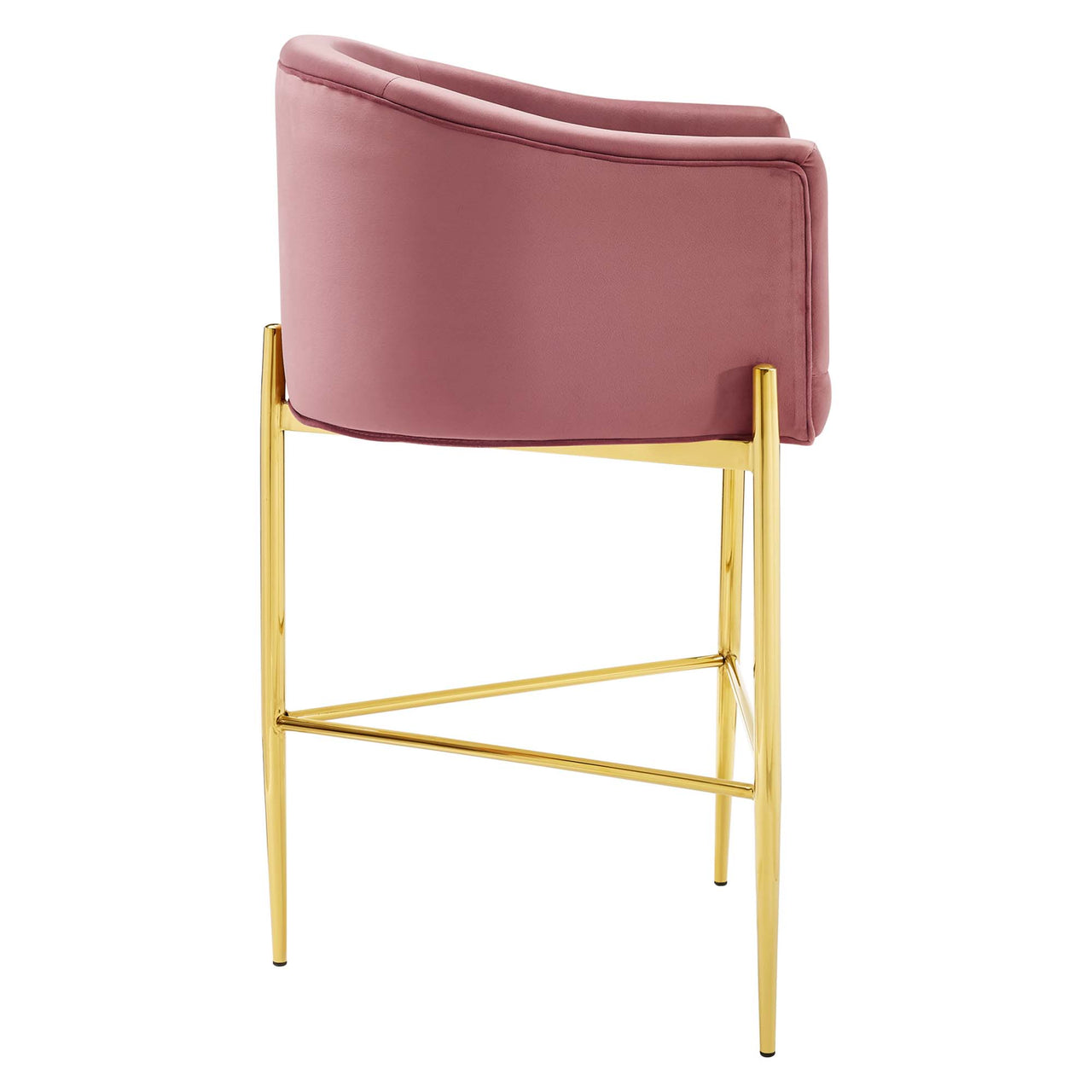 Civetta Upholstered Velvet Bar Stool, Dusty Rose