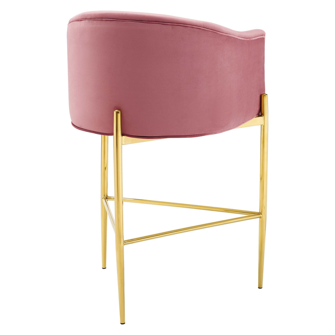 Civetta Upholstered Velvet Bar Stool, Dusty Rose