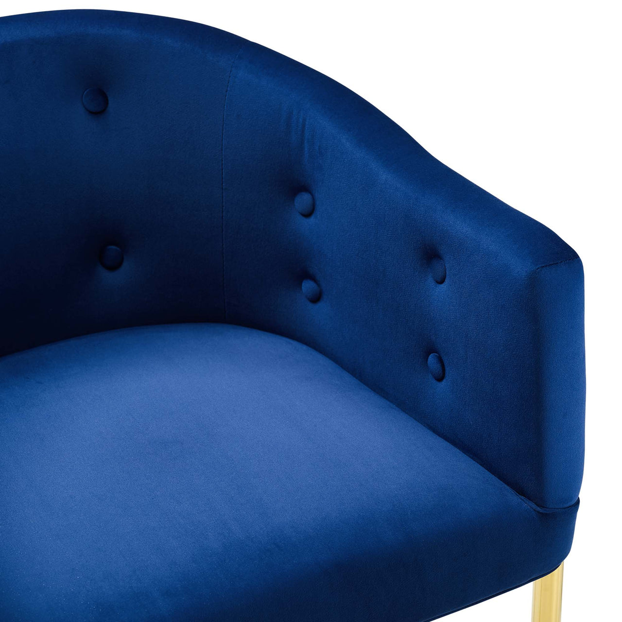 Civetta Upholstered Velvet Bar Stool, Navy