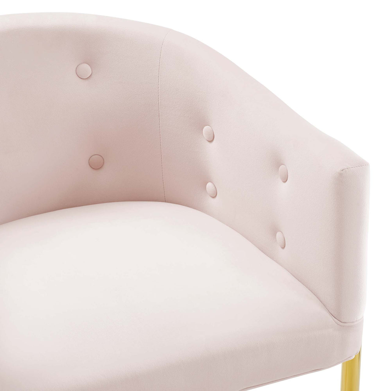 Civetta Upholstered Velvet Bar Stool, Pink