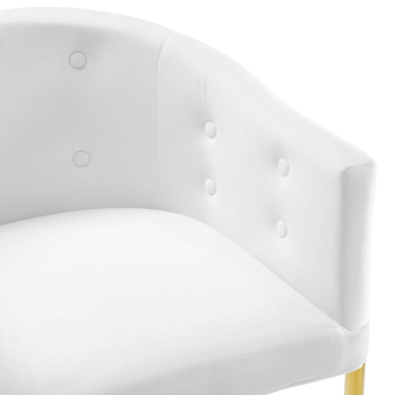 Civetta Upholstered Velvet Bar Stool, White