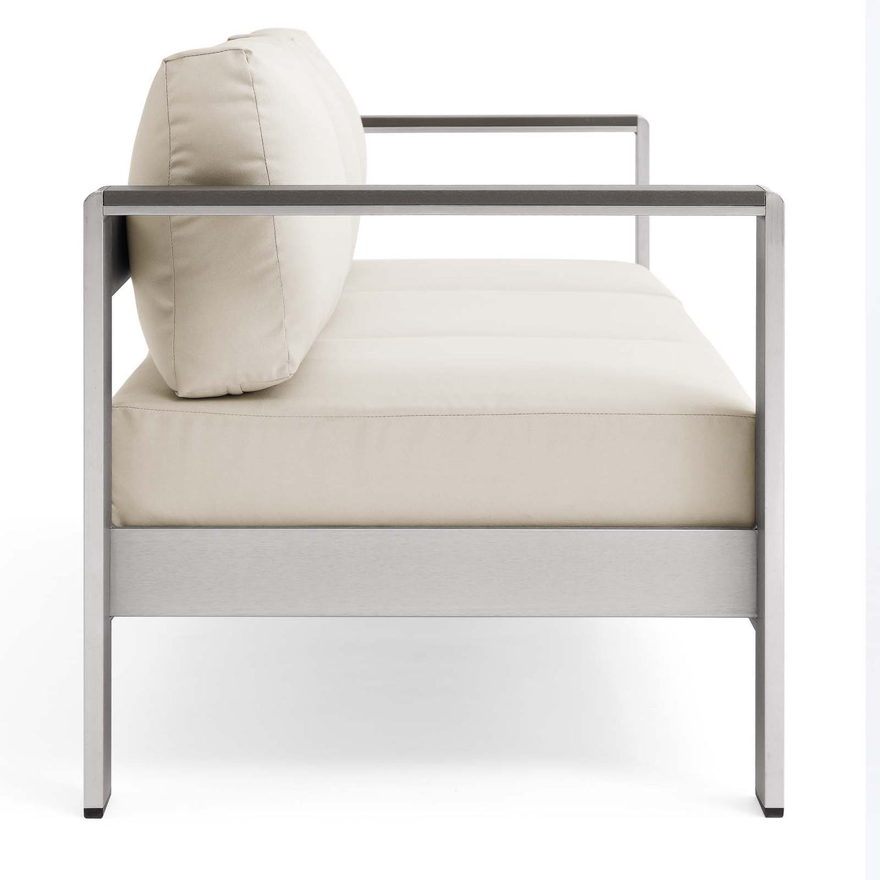 Shorea Alfresco Sofa, Silver & Beige