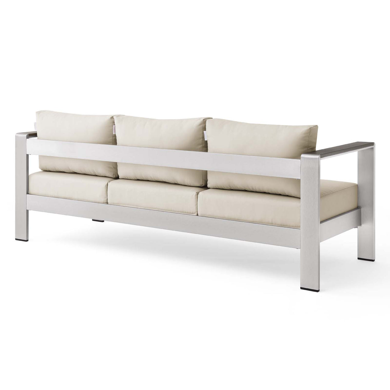 Shorea Alfresco Sofa, Silver & Beige