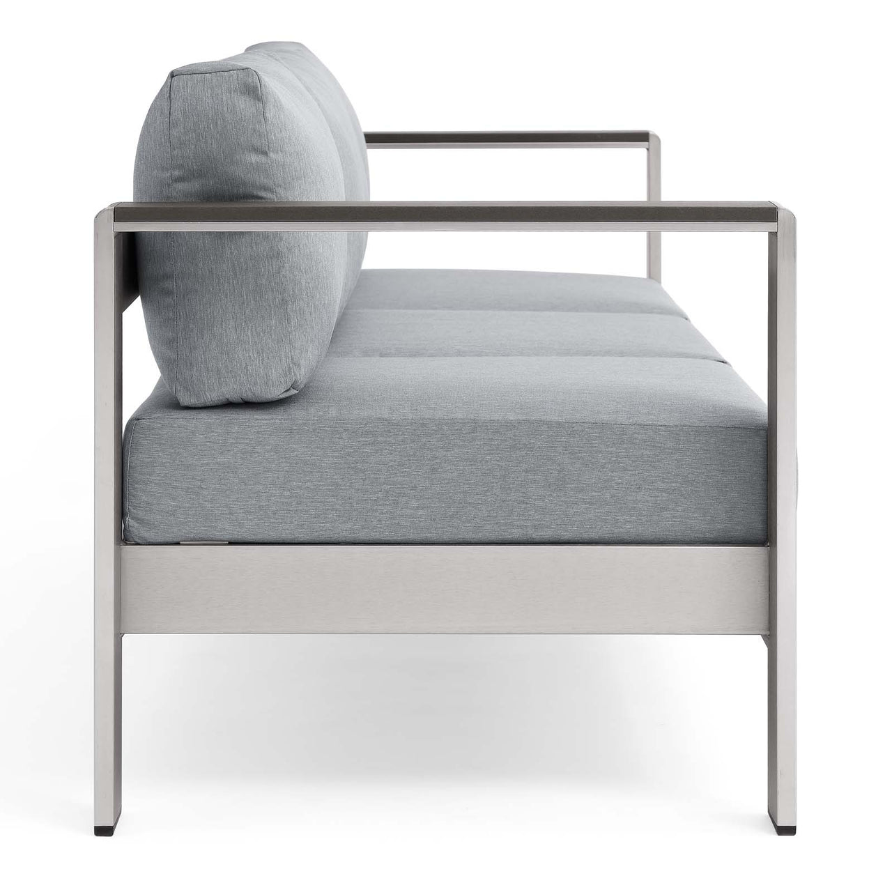 Shorea Alfresco Sofa, Silver & Gray