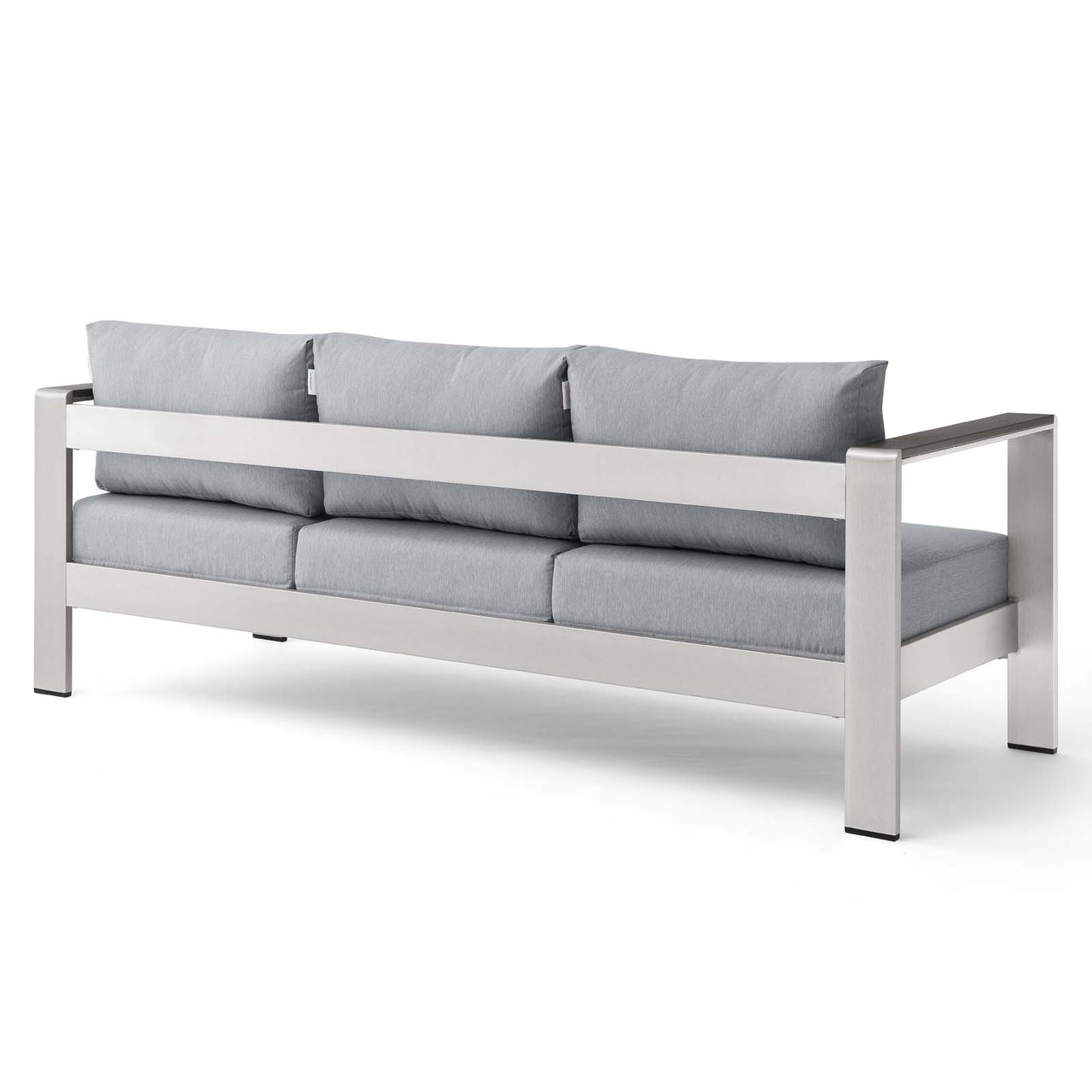 Shorea Alfresco Sofa, Silver & Gray