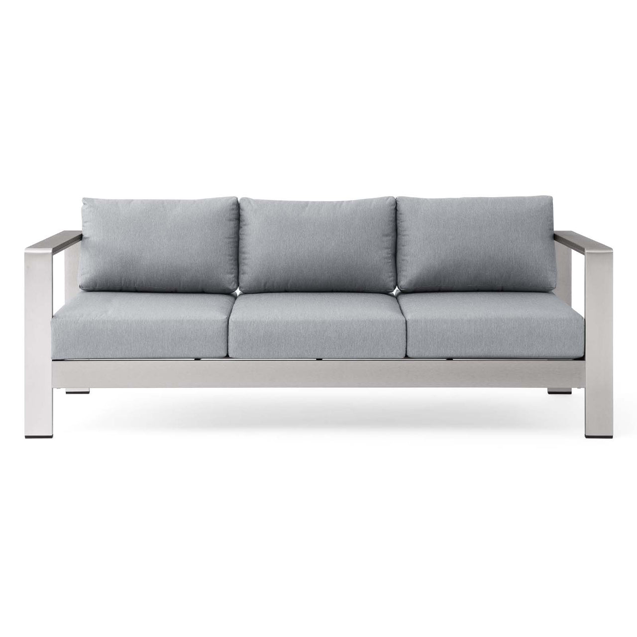Shorea Alfresco Sofa, Silver & Gray