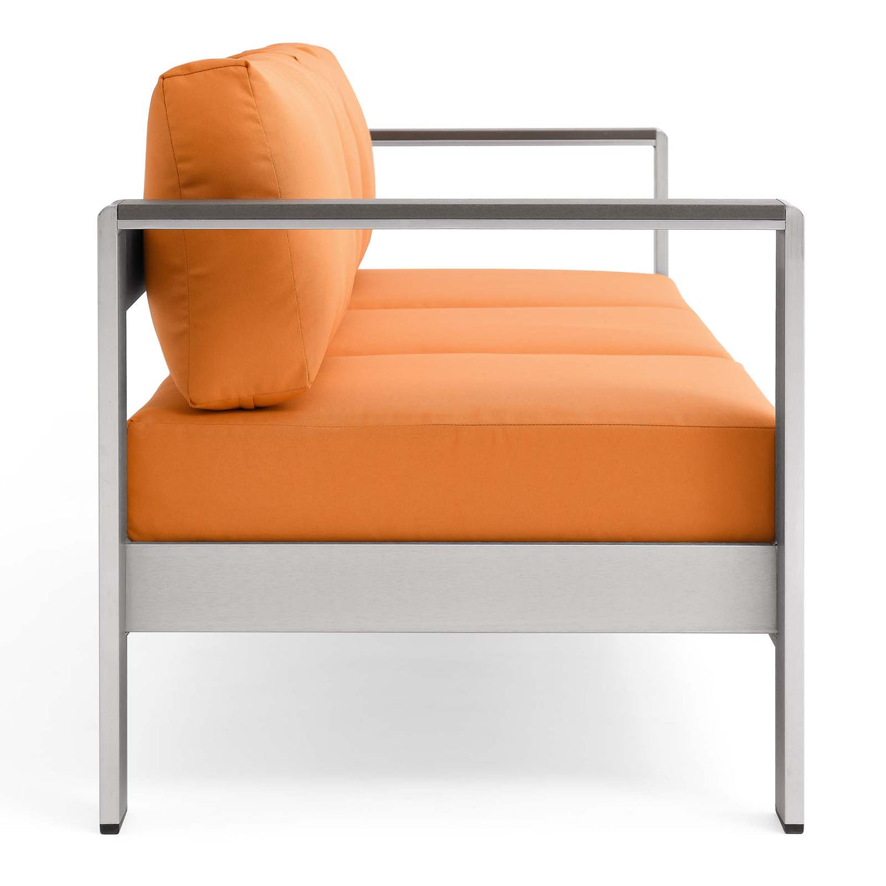 Shorea Alfresco Sofa, Silver & Orange