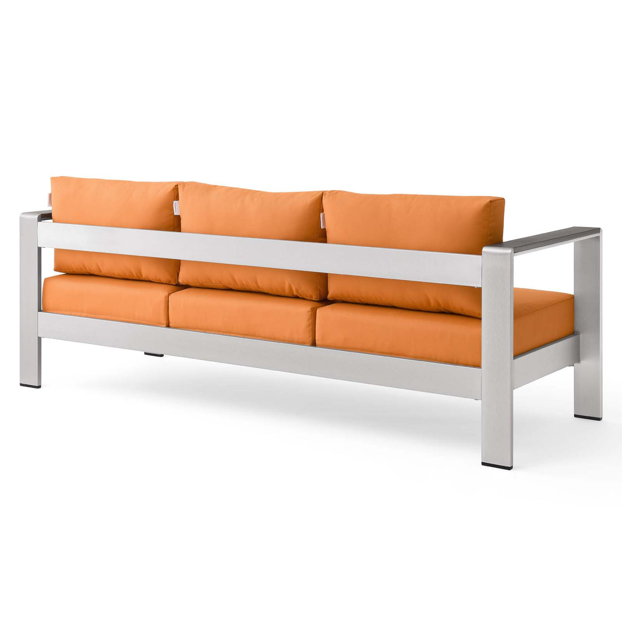 Shorea Alfresco Sofa, Silver & Orange