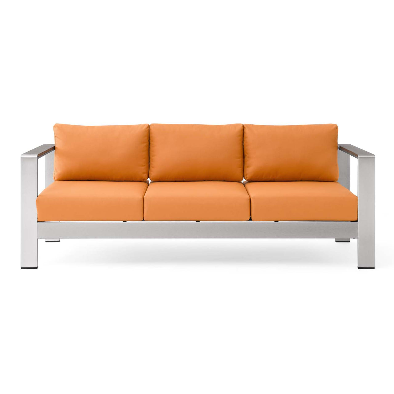 Shorea Alfresco Sofa, Silver & Orange