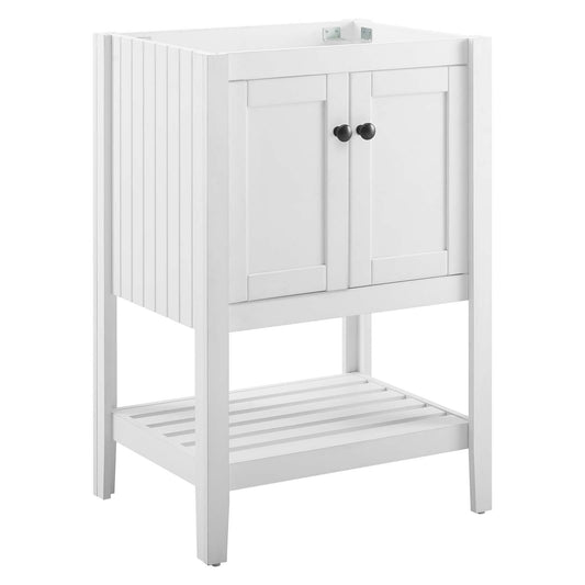 Carlyle Vanity Base with Storage, Small, White