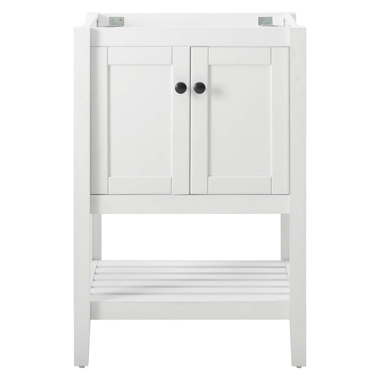 Carlyle Vanity Base with Storage, Small, White