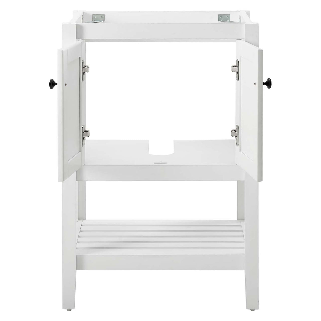 Carlyle Vanity Base with Storage, Small, White