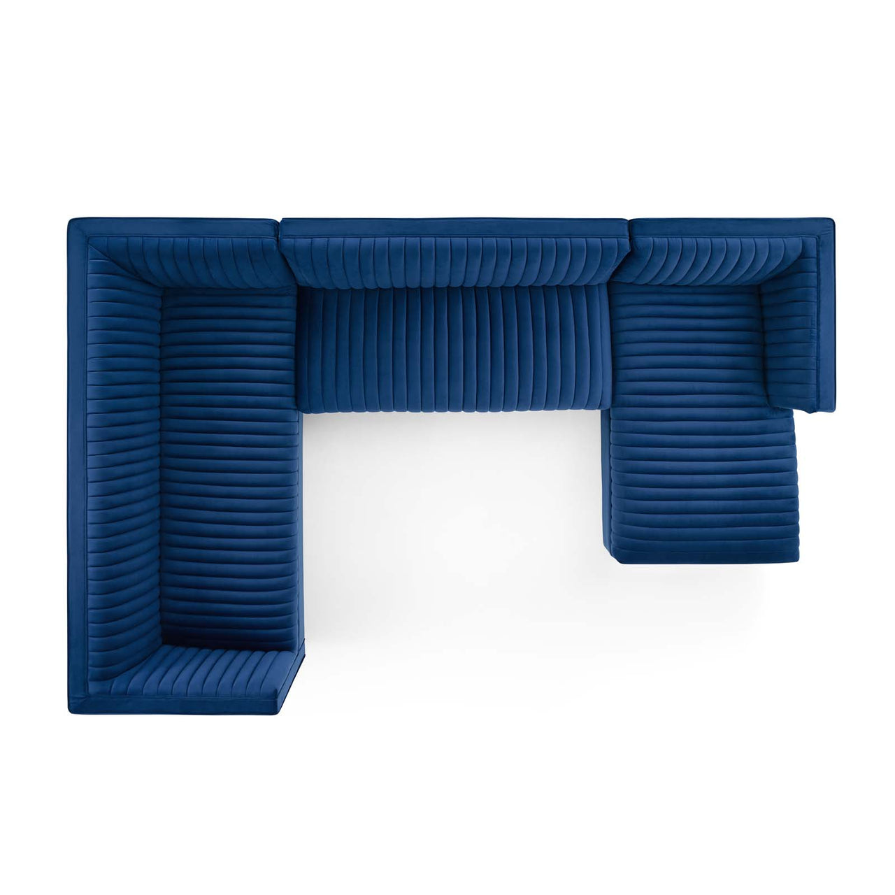 Vladimir 3-Piece Velvet Sectional Sofa Set, Navy