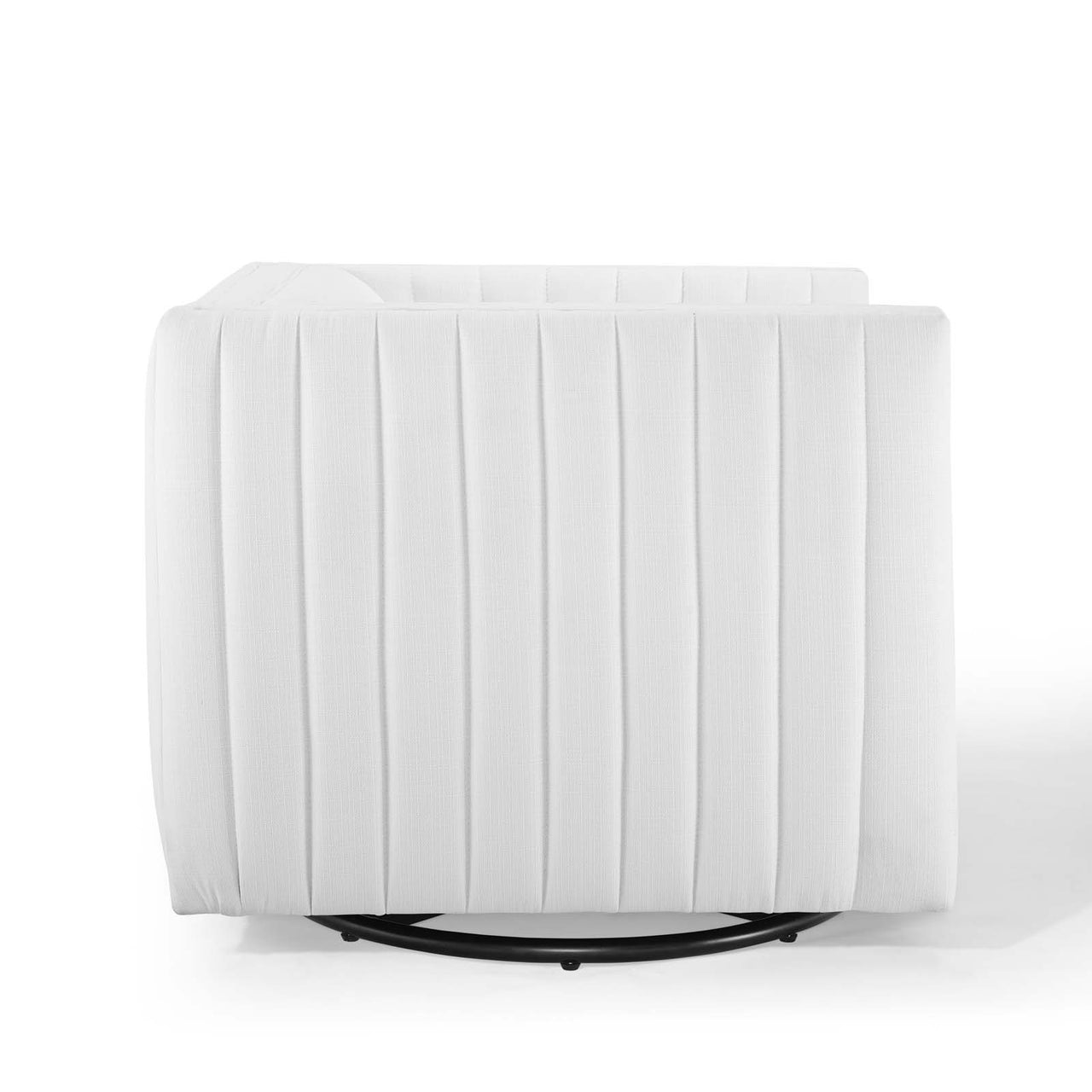 Evoke Swivel Upholstered Armchair, White