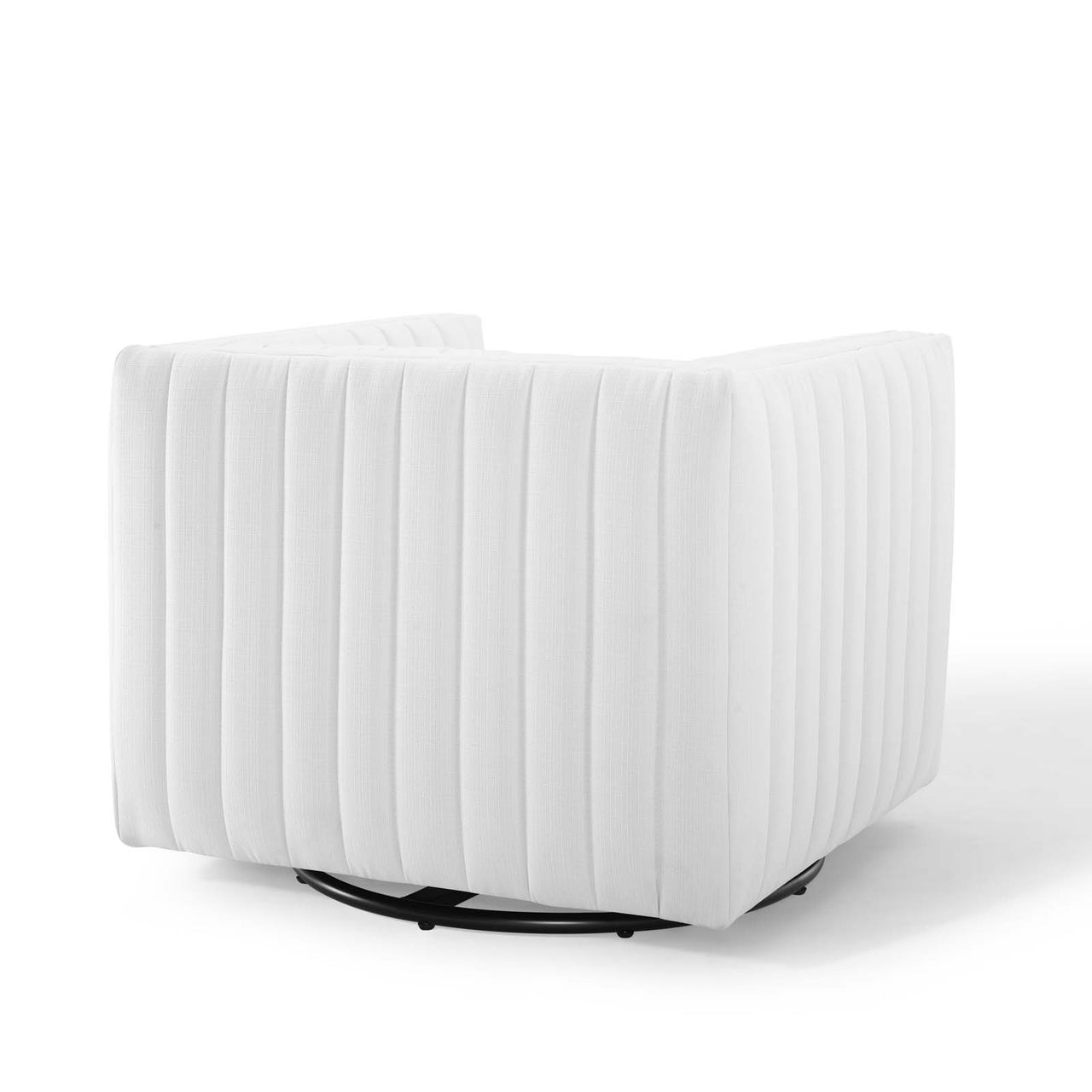 Evoke Swivel Upholstered Armchair, White