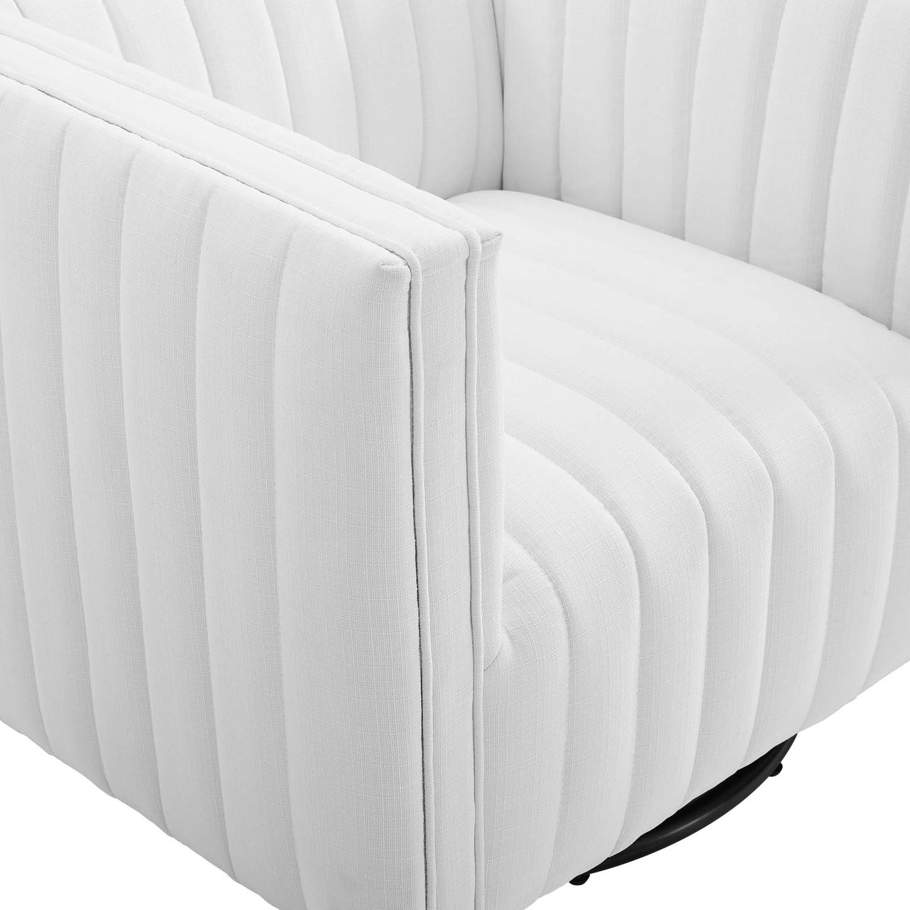 Evoke Swivel Upholstered Armchair, White