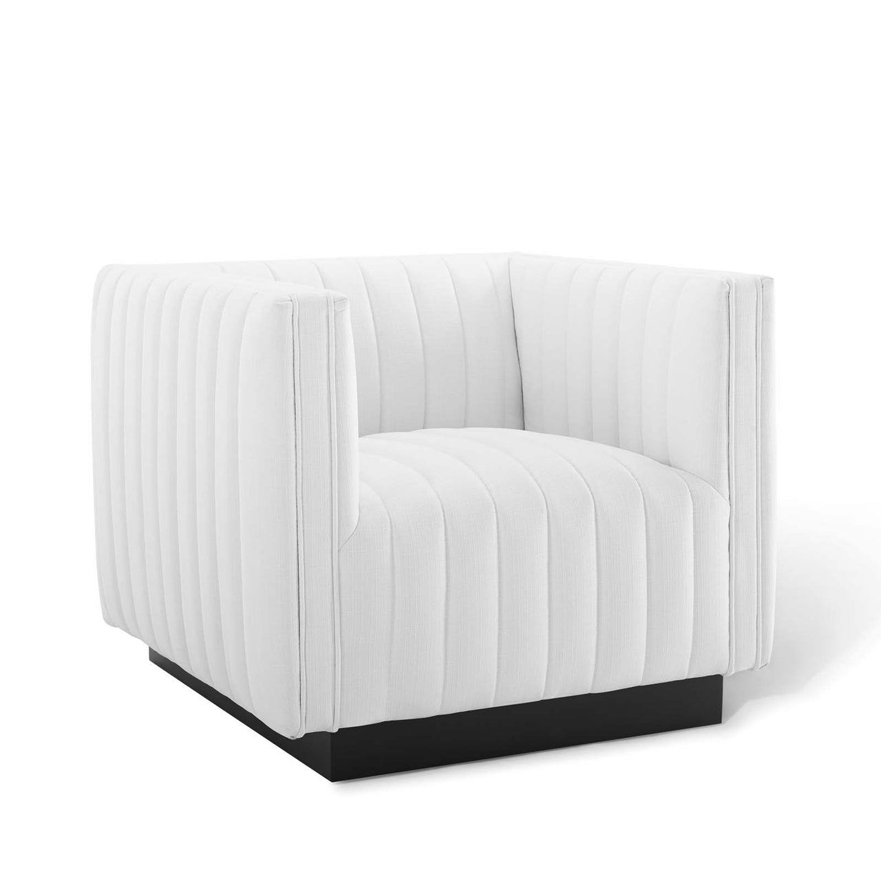Evoke Fabric Armchair, White