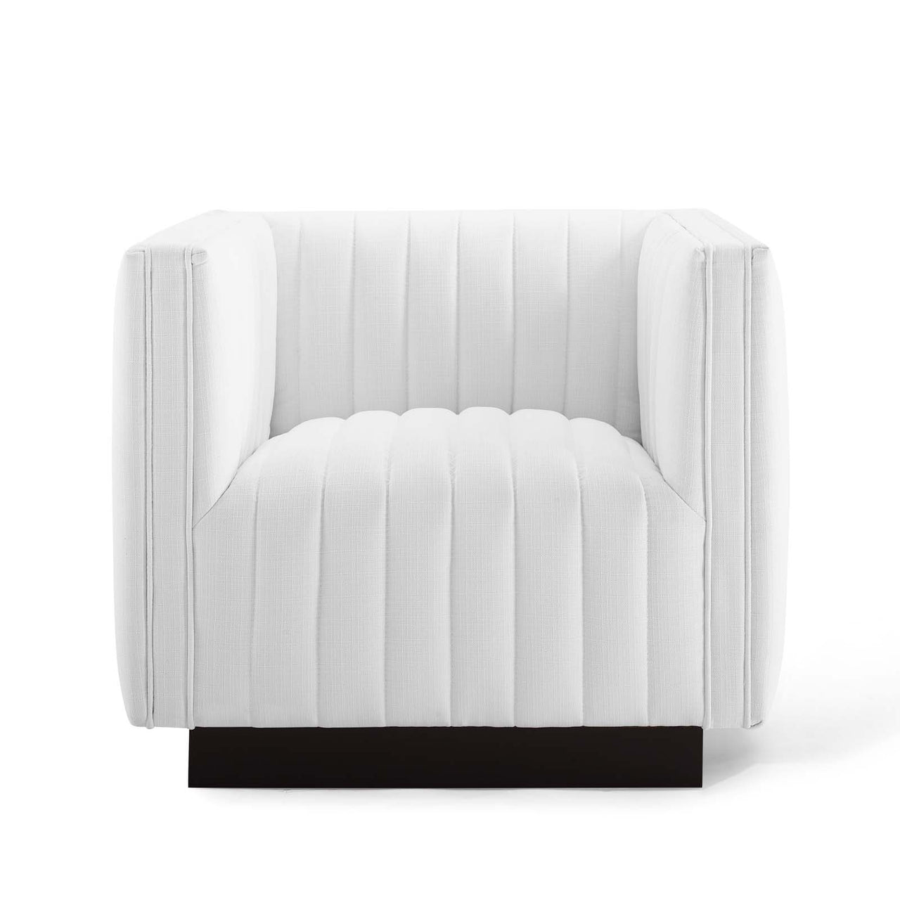 Evoke Fabric Armchair, White