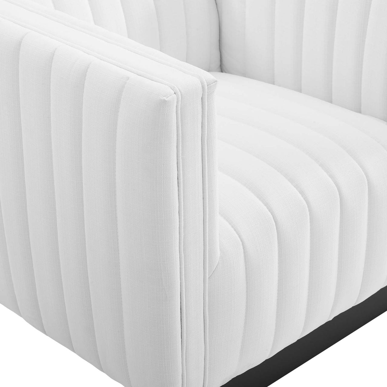 Evoke Fabric Armchair, White