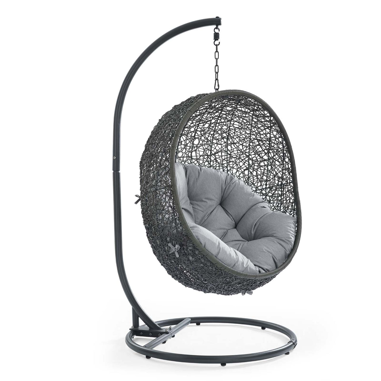 Shell Alfresco Sunbrella® Swing Chair w/ Stand, Gray