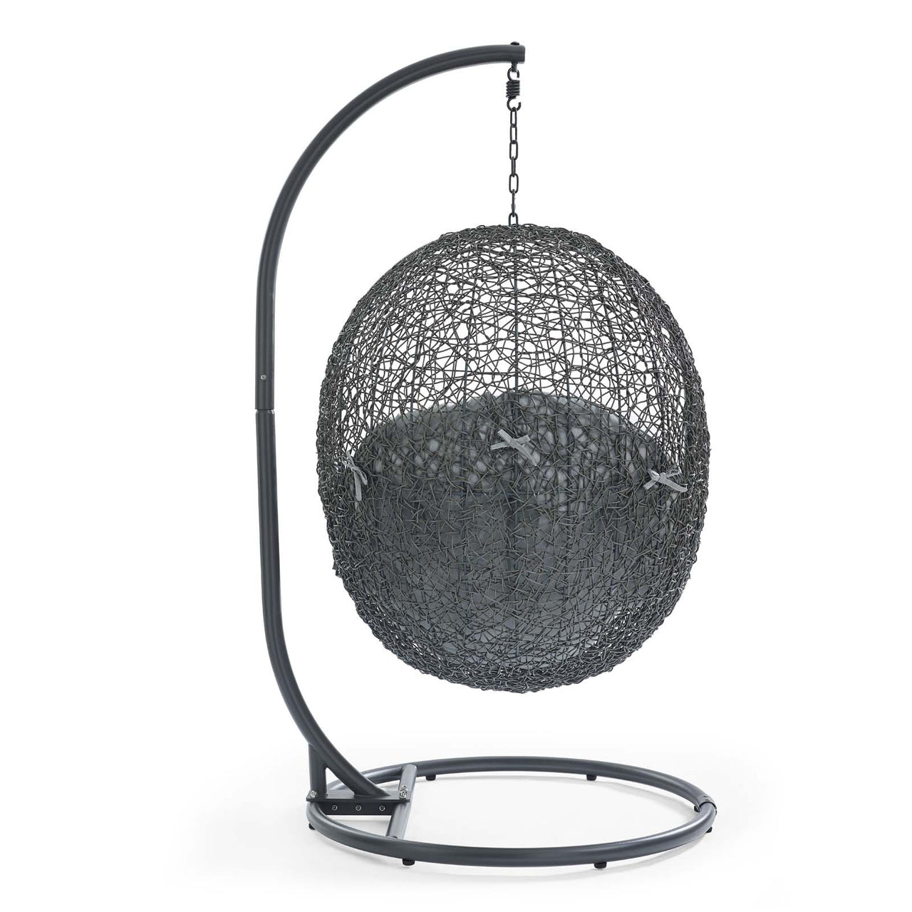 Shell Alfresco Sunbrella® Swing Chair w/ Stand, Gray