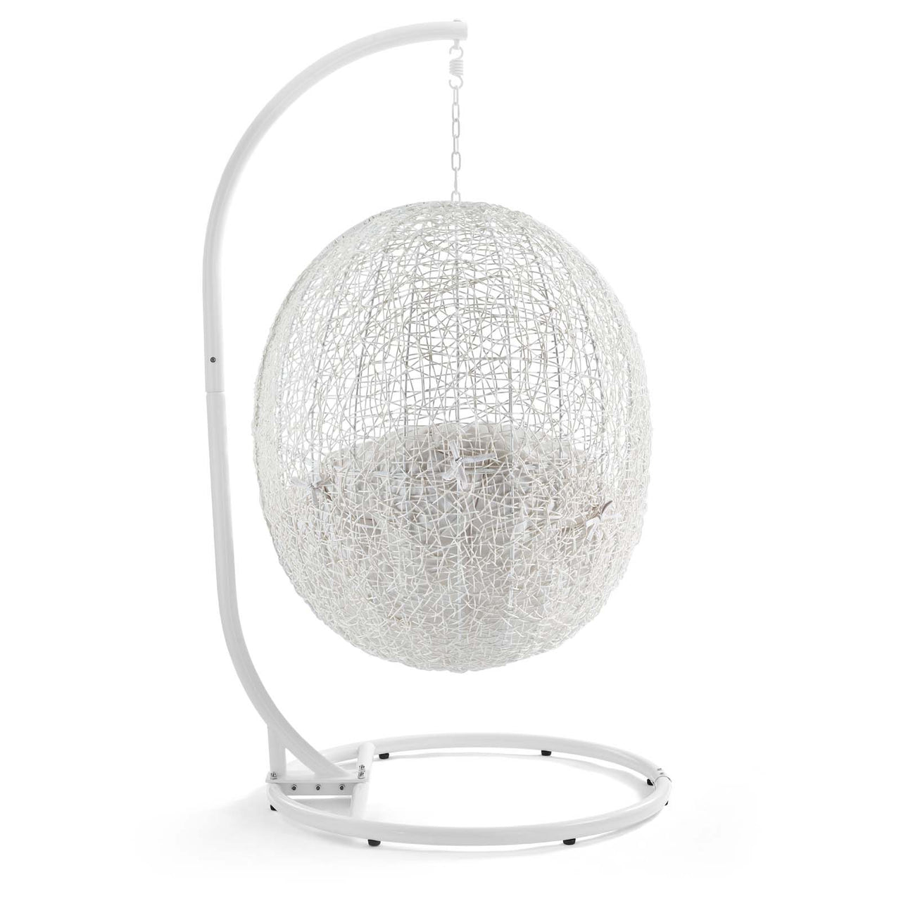 Shell Alfresco Sunbrella® Swing Chair w/ Stand, White