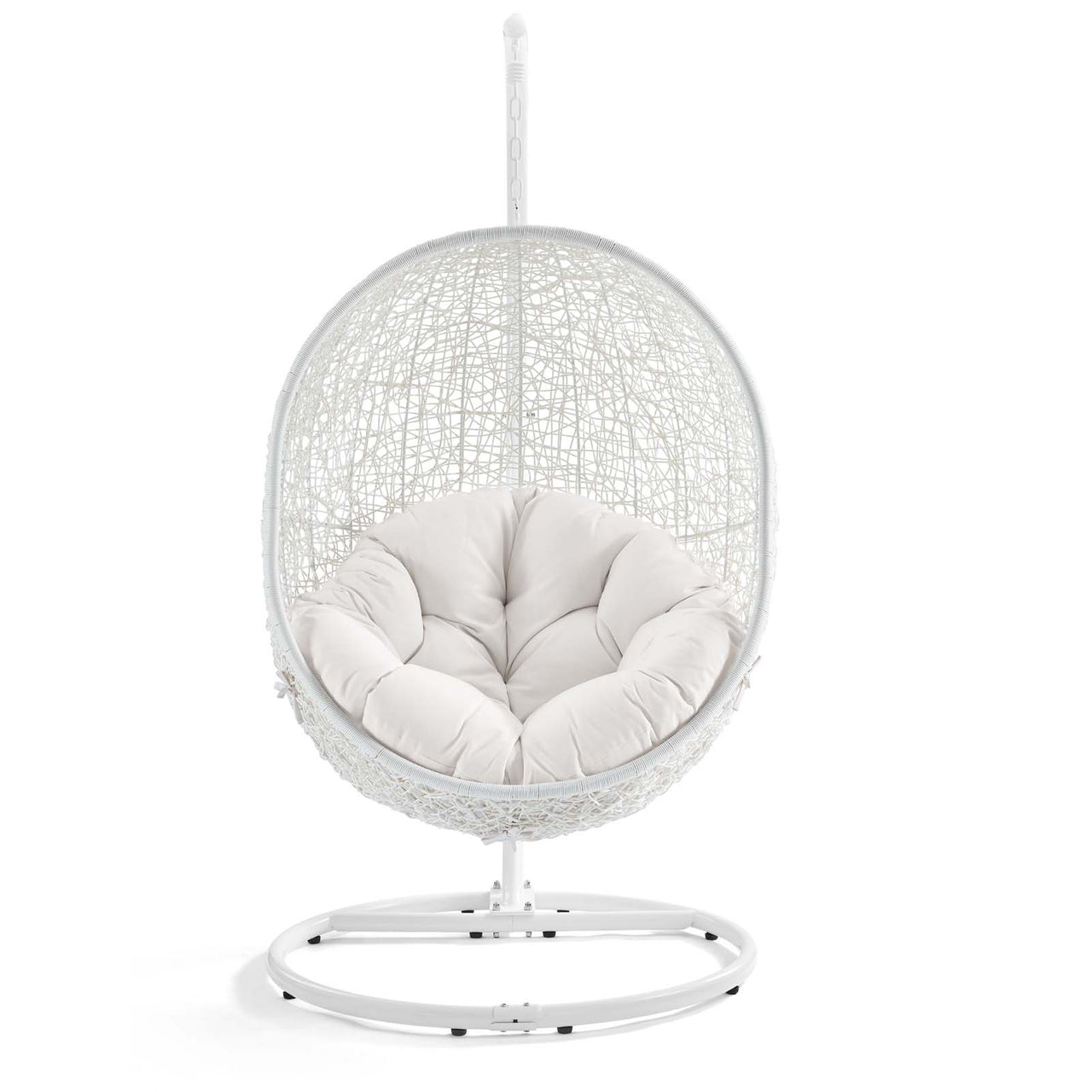 Shell Alfresco Sunbrella® Swing Chair w/ Stand, White