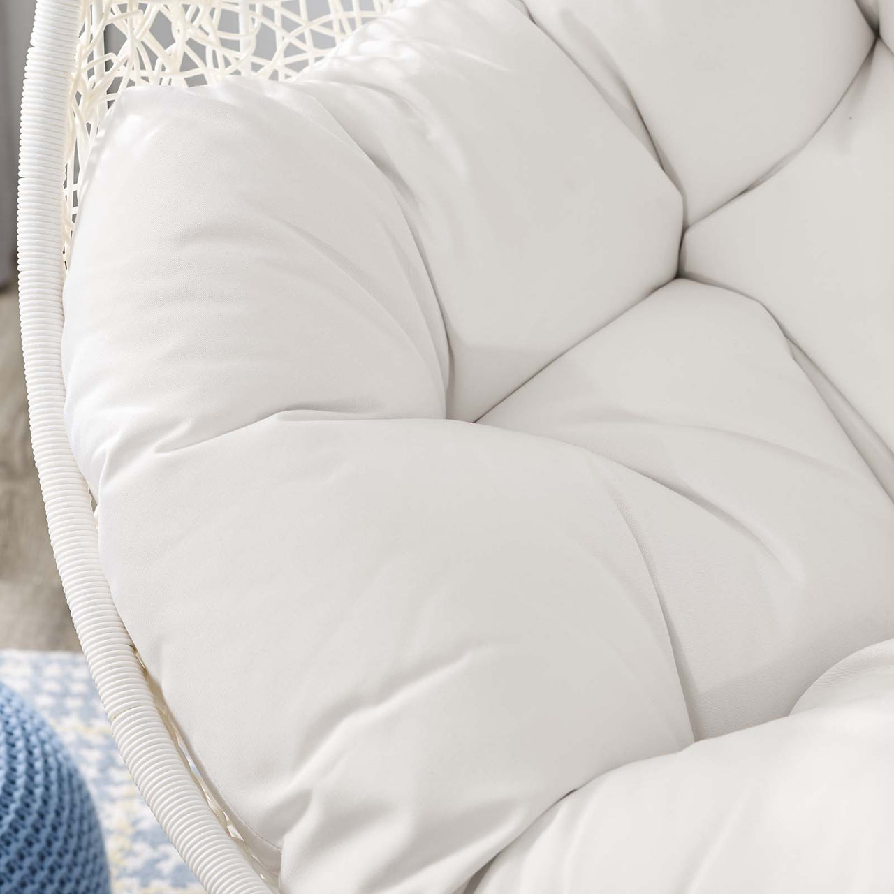 Shell Alfresco Sunbrella® Swing Chair w/ Stand, White
