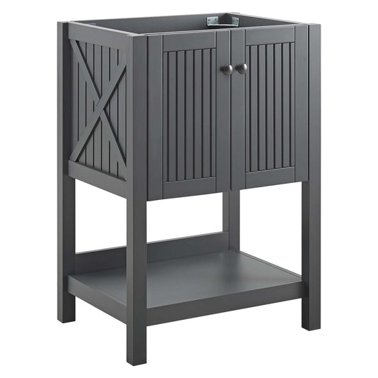Barn Vanity Base with Storage, Small, Gray