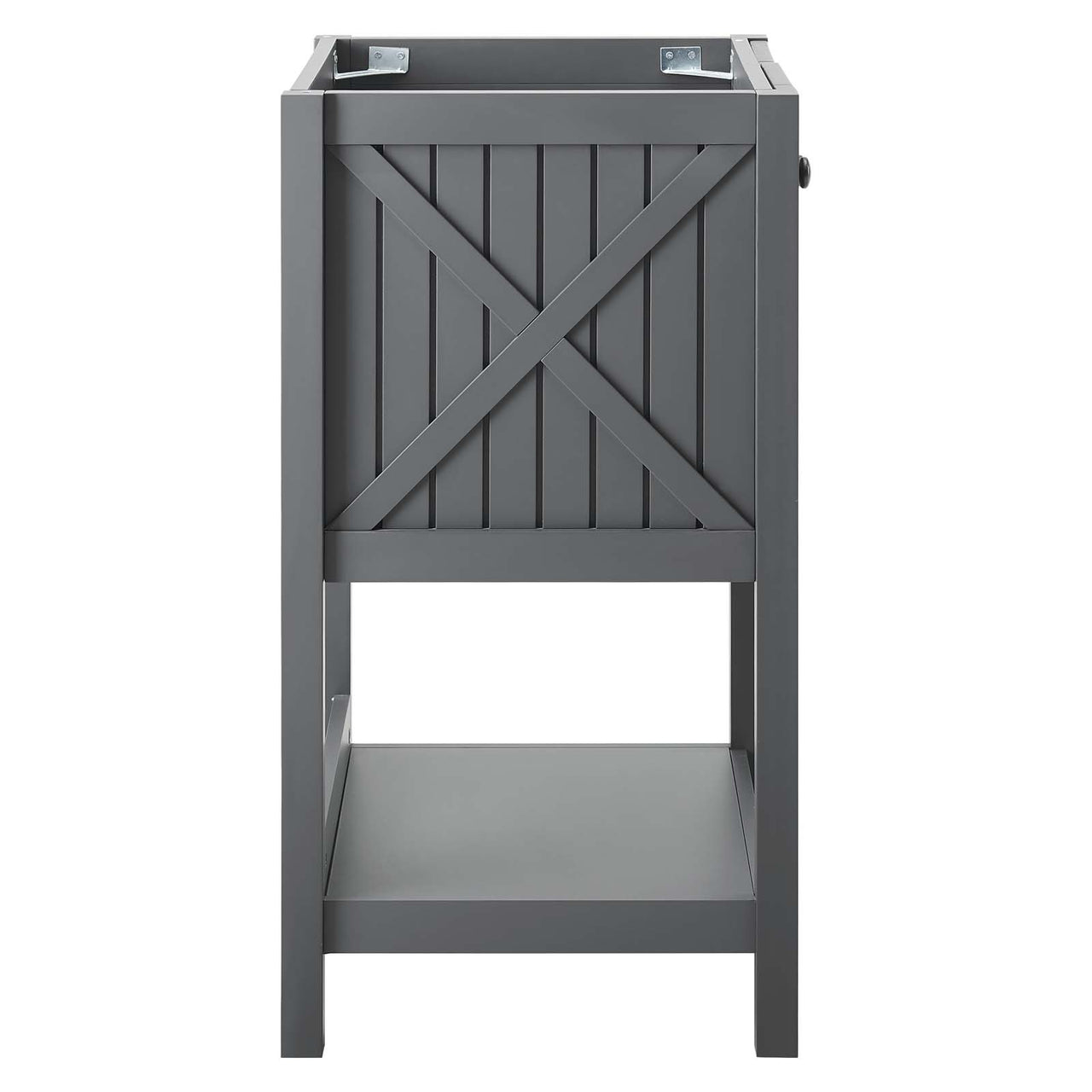 Barn Vanity Base with Storage, Small, Gray