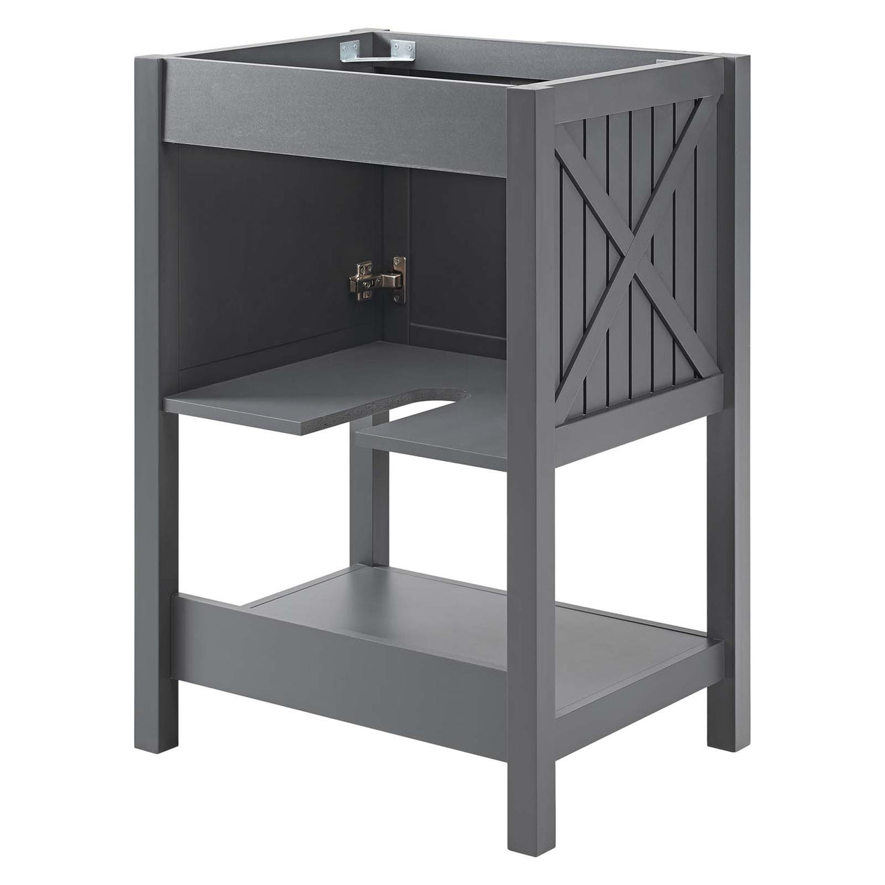 Barn Vanity Base with Storage, Small, Gray