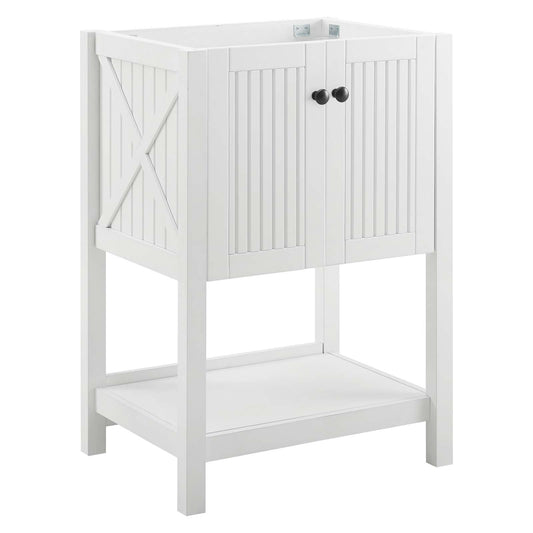 Barn Vanity Base with Storage, Small, White