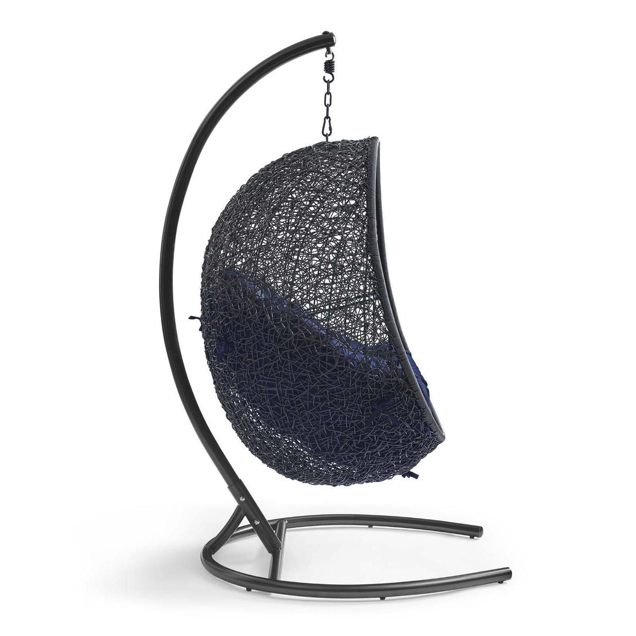 Chrysalis Luxe Sunbrella® Swing Alfresco Lounge Chair, Black & Navy